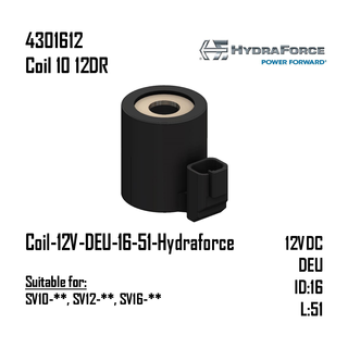 Coil-12V-DEU-16-51-Hydraforce (SV10-**, SV12-**, SV16-**)
