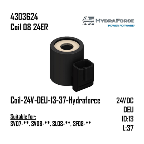 Coil-24V-DEU-13-36-Hydraforce (SV07-**, SV08-**, SL08-**, SF08-**)