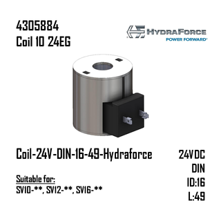 Coil-24V-DIN-16-49-Hydraforce (SV10-**, SV12-**, SV16-**)