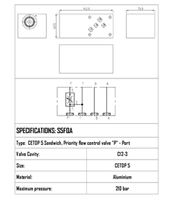 SANDWICH CETOP 5 W/ C12-3 CAVITY