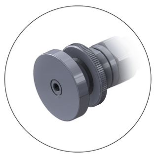 ALUMINIUM HANDKNOB WITH ALUMINIUM LOCK NUT