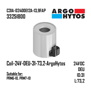 COIL 24VDC, ID=31MM, H=73,2MM, DEUTSCH