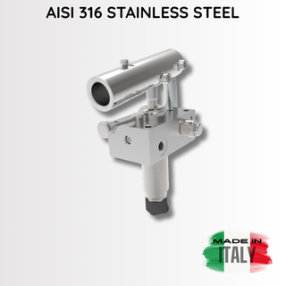 HAND PUMP, AISI316 STAINLESS STEEL, DOUBLE STROKE FOR DOUBLE ACTING CYLINDER, 28Cc