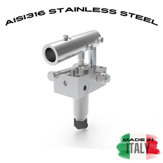 HAND PUMP, AISI316 STAINLESS STEEL, DOUBLE STROKE FOR DOUBLE ACTING CYLINDER, 19.4Cc