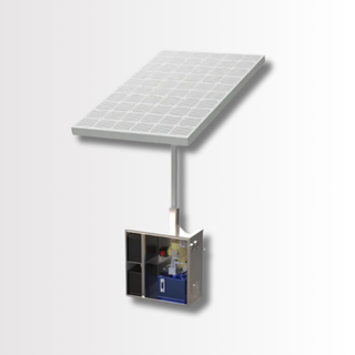 SOLAR POWERED HYDRAULIC POWER UNIT, 24V, 100AH, STAINLESS STEEL ENCLOSURE