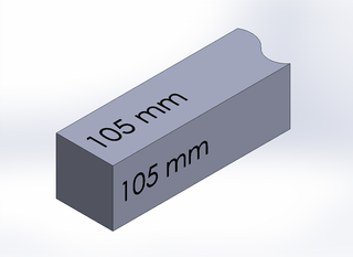 SQUARE BAR, DURA-BAR CAST IRON, 105MM X 105MM