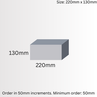 SQUARE BAR, DURA-BAR CAST IRON, 220MM X 130MM