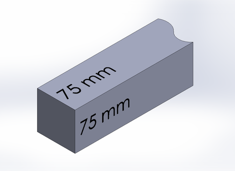 SQUARE BAR, DURA-BAR CAST IRON, 75MM X 75MM