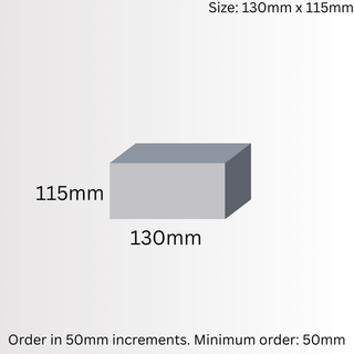 SQUARE BAR, DURA-BAR CAST IRON, 130MM X 115MM