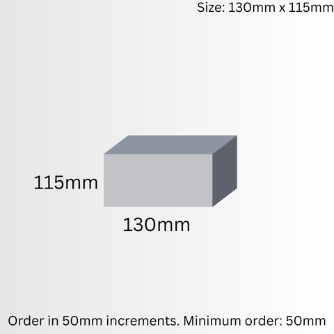 SQUARE BAR, DURA-BAR CAST IRON, 130MM X 115MM