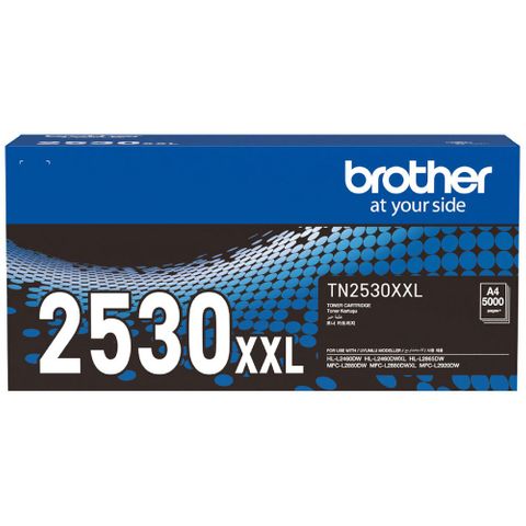 Brother TN-2530XXL  Extra High Yield Black Toner Cartridge. - Rated at up to 5,000 Pages - Genuine Brother Product