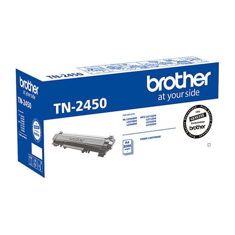 Brother TN-2450 Black Laser Toner Cartridge   -  Genuine Brother Product