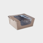 pronto packaging MEDIUM Hot Food Box Brown (125 x 125 x 60mm)