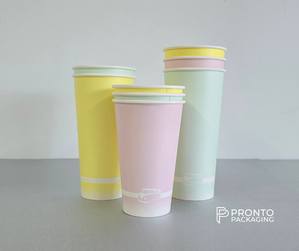 Coloured Cold Paper Kombi Cups 16oz 22oz 24oz