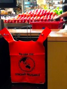 Large Singlet Bag Red 'Re-Use Me'