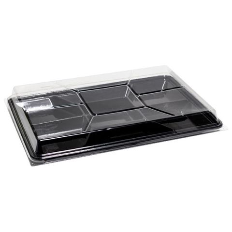 Rectangular 7 Cavity Deli Platter Black 460 x 330 x 70mm