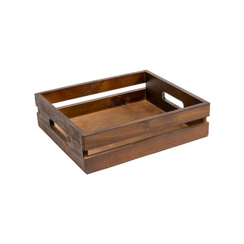 Small Wooden Tray with Handles (305 x 340 x 80mm) (Ea)