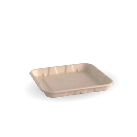 5" x 5" Sugarcane Produce Tray (136 x 136 x 16mm) (Qty: 1000)