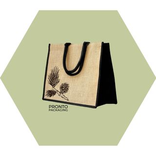 Jute Bag Custom Print 450 x 320 + 185mm 1 colour 2 sides