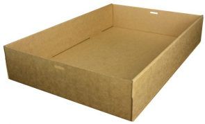 Medium Brown Kraft Catering Tray 2 (359 x 252 x 80mm) (Qty: 100)