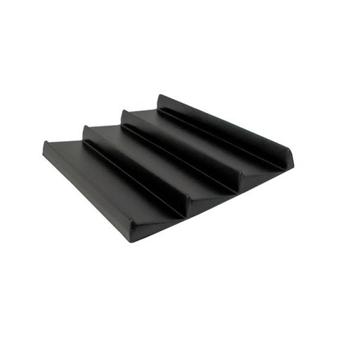 Black Stepped Tray 3 x Trenches (610 x 390 x 40mm) (Ea)