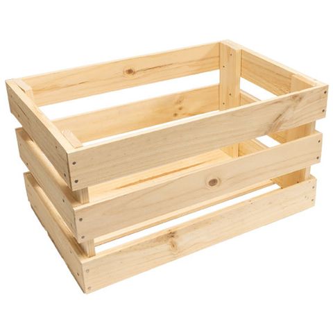 Large Rustic Pine Crate With Open Sides (560 x 370 x 310mm) (Ea)