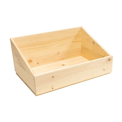 Rustic Slant-Sided Wooden Crate (450 x 320 x 110mm) (Ea)