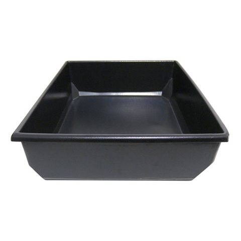 Black Round Rim Medium Tub (410 x 510 x 120mm) (Ea)