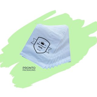 Custom Printed Paper Bag 8 Flat White 335 x 270mm 1 colour 1 sides