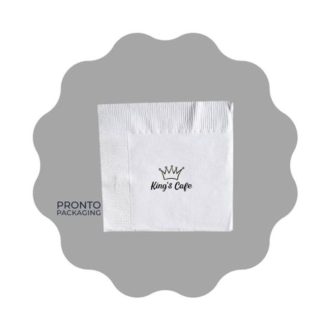 Custom White Cocktail Napkin