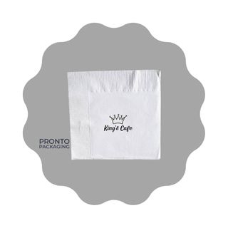 Custom Napkin 2Ply Cocktail White 1 Colour