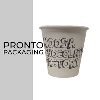 Custom Printed Single Wall Compostable Cups 8oz 1 colour 90mm