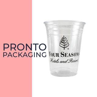 Printed Clear Cup 14oz "Custom" 1 colour 98mm