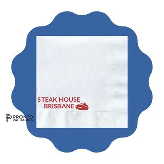 Custom Napkin 2Ply Luncheon White 1/4 Fold 2 Colour