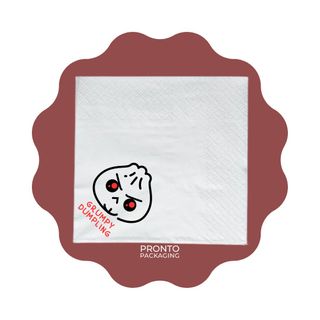 Custom Napkin 2Ply Dinner White 1/4 Fold 2 Colour