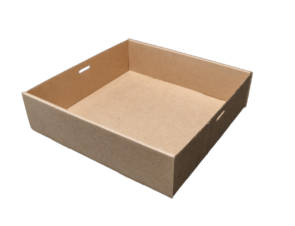 Brown Kraft Catering Tray 5 Square 225 x 225 x 60mm