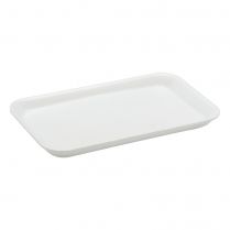 8" x 5" Flat White Foam Tray (Qty: 125)