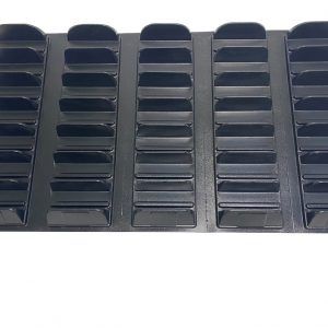 Black Pastry/Ready Meal Tray 5 Row (775 x 500 x 30mm) (Ea)