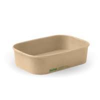 500ml Brown Paper PLA Rectangle Container (Qty: 300) (172 x 120 x 41mm)