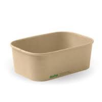 750ml Brown Paper PLA Rectangle Container (Qty: 300) (172 x 120 x 56mm)