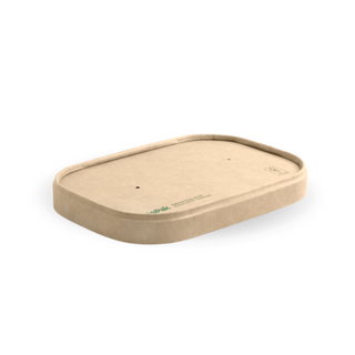 Brown Paper Lid for Paper Rectangular container