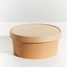 Small Kraft Lid to Suit Supa Bowl (150mm Diameter) (Qty: 250)