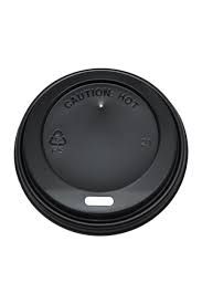 Black Coffee Lid To Suit 80mm Cups (Qty: 1000)