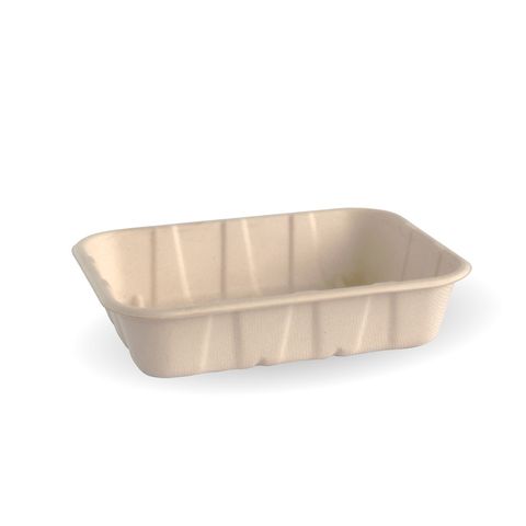 350gm 6" x 5" Deep Sugarcane Produce Tray (163 x 136 x 41mm) (Qty: 500)