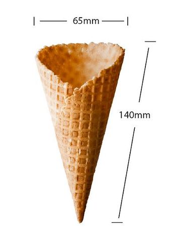 Waffle Cone No. 4 (65 x 140mm) (Qty: 240)