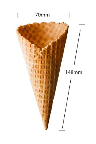 Waffle Cone No. 6 (70 x 148mm) (Qty: 225)