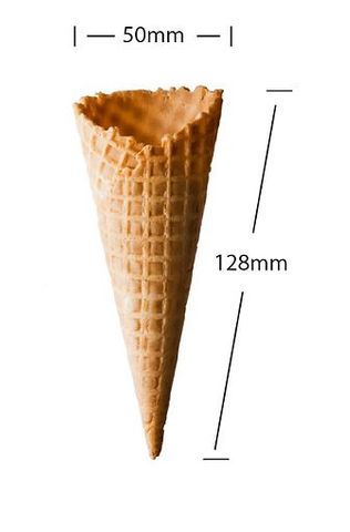 Waffle Cone No. 2 (50 x 128mm) (Qty: 336)