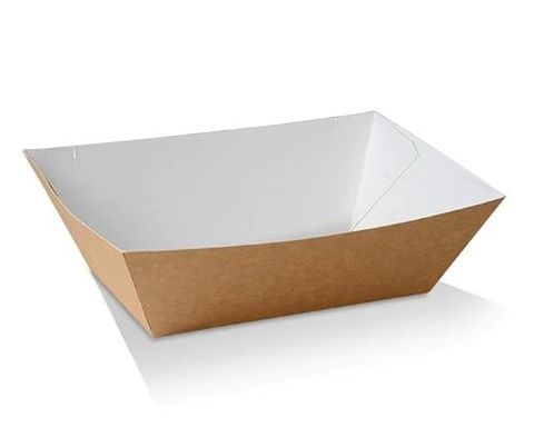 Food Tray #5 Brown/White (110 x 185 x 80mm) (Qty: 200)