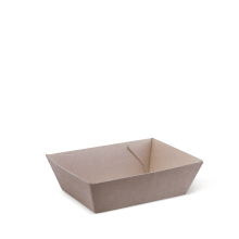 Brown Kraft Cardboard Tray #1 (Qty: 500) (130 x 91 x 50mm)