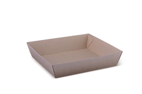 Brown Kraft Cardboard Tray #2 (Qty: 240) (178 x 178 x 45mm)